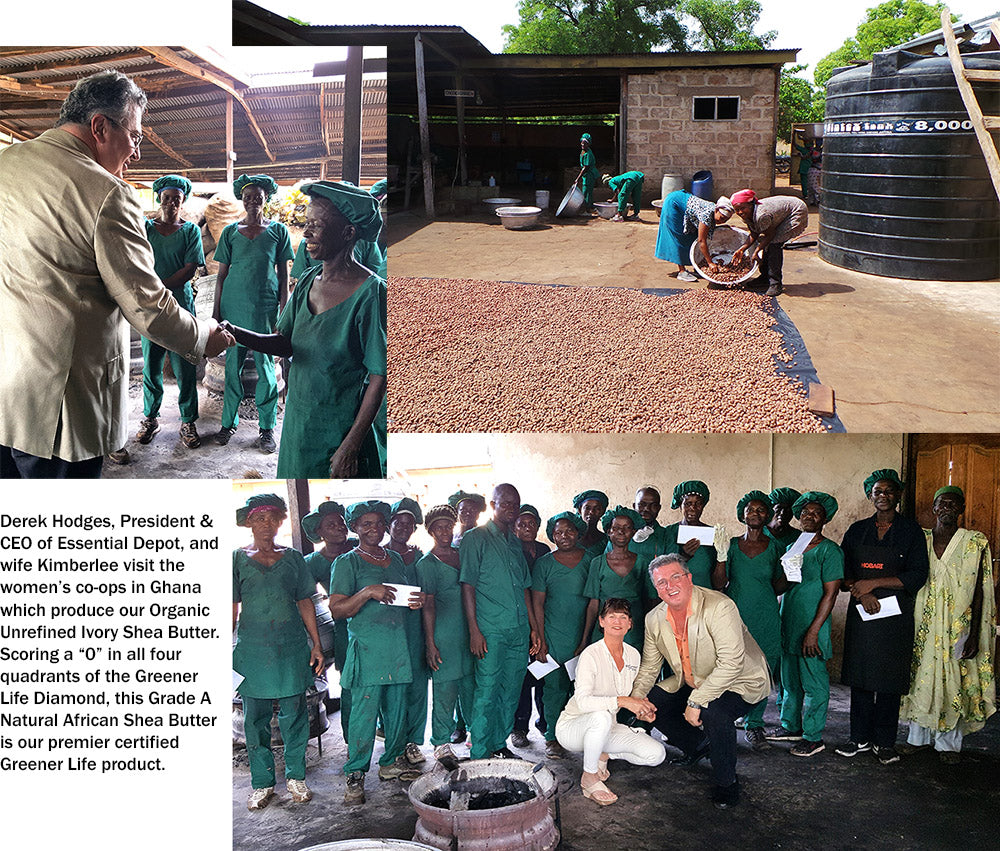 Organic Shea Butter - Grade A - Unrefined - 4 x 7 lbs Greener Life Club Boxes - FREE SHIPPING WORLDWIDE