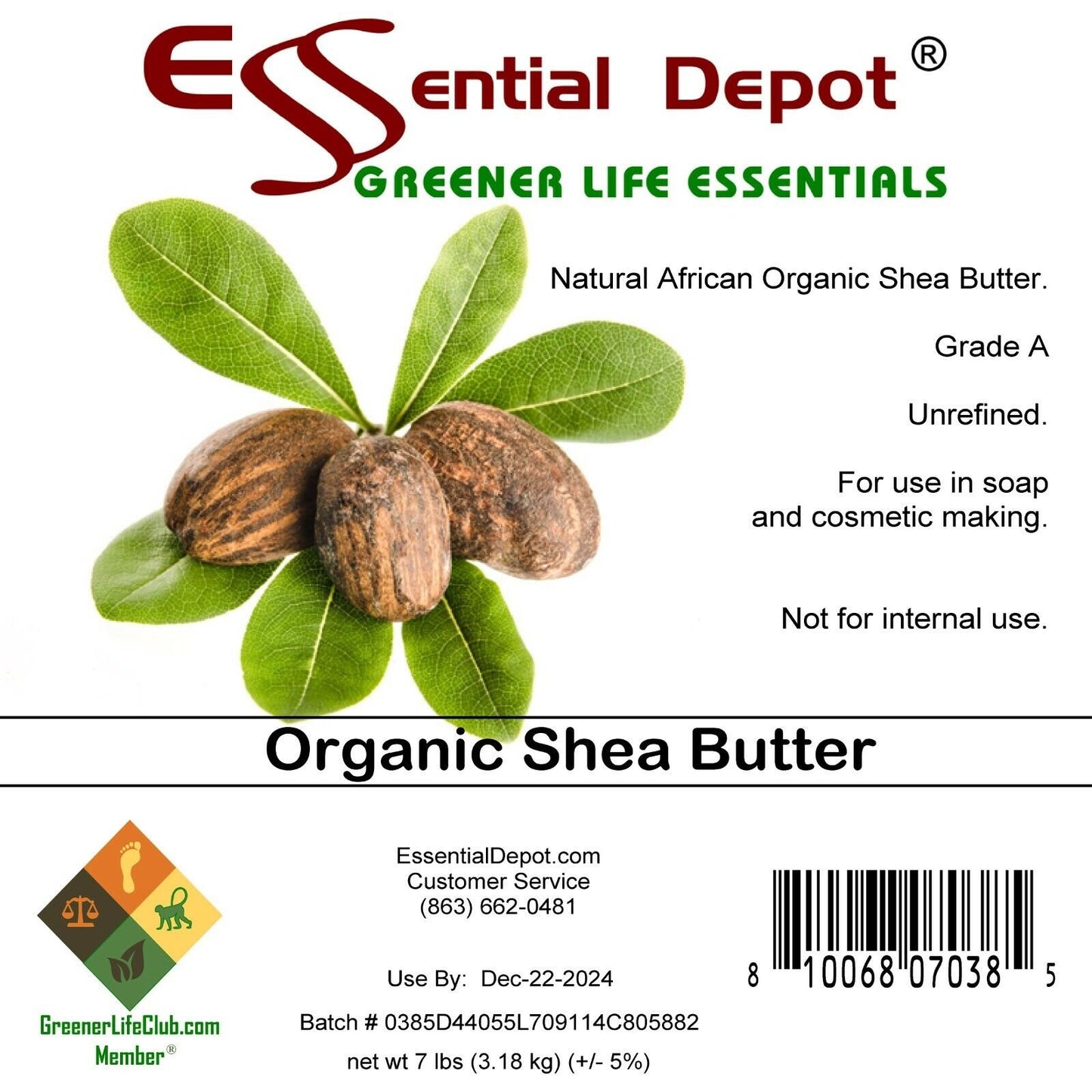 Organic Shea Butter - Grade A - Unrefined - 4 x 7 lbs Greener Life Club Boxes - FREE SHIPPING WORLDWIDE