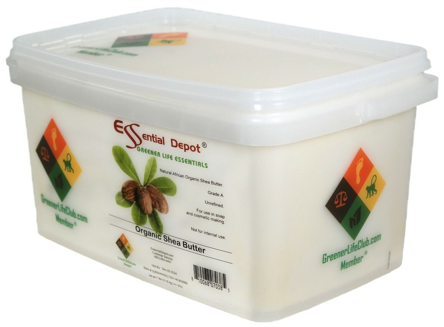 Organic Shea Butter - Grade A - Unrefined - 4 x 7 lbs Greener Life Club Boxes - FREE SHIPPING WORLDWIDE